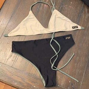 Savage swim custom made reversible swim suit (L)